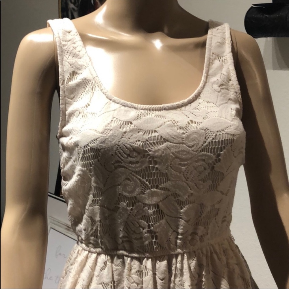 Zara mini dress beige color - Picture 7 of 7